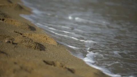 Sand and sea waves Stock Footage 81256449