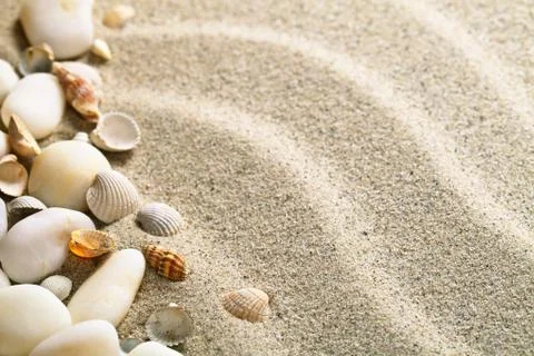 Sand and shells Stock Photos