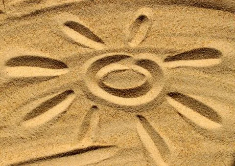 Sand and sun Stock-Fotos