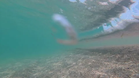 Sand And Sun Under Waves Vídeo Stock 96750071