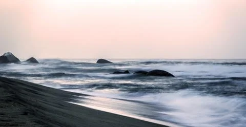 Sand and waves Foto stock