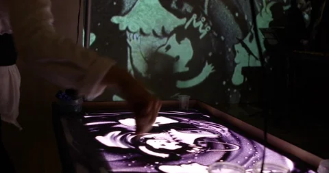 Sand animation performance. Stock Footage 121620854