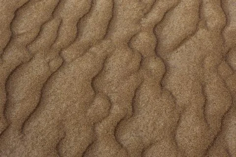Sand background, textured wavy backdrop, with copy space Foto stock
