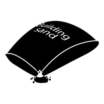 Sand bag icon, simple style Stock Illustration