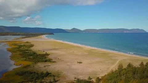 Sand bar in Cape Breton Nova Scotia - Canada Video stock 119309683