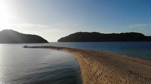 Sand Bar Fly Stock Footage 138937929