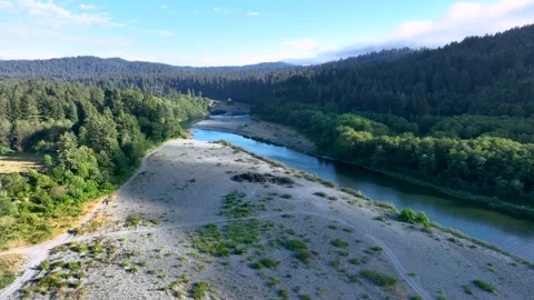 Sand bars on the Smith River Video stock 295813887