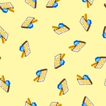 Sand batteries future technology isometric icon seamless pattern Stock Illustration