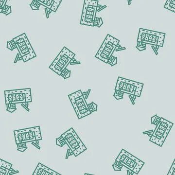 Sand batteries future technology line vector seamless pattern Illustrazione stock