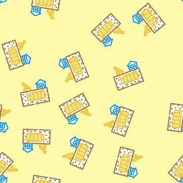 Sand batteries future technology vector seamless pattern Stock Illustration