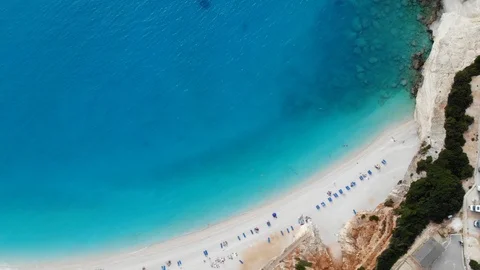 Sand beach from above Stock Footage 106945824