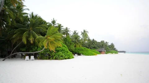 Sand beach and ocean wave, South Male Atoll. Maldives Stock Footage 47193152