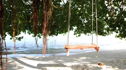 Sand beach and ocean wave, South Male Atoll. Maldives Stock Footage 49718970