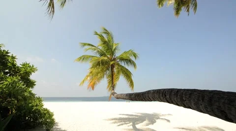 Sand beach and ocean wave, South Male Atoll. Maldives Stock Footage 49720963