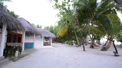 Sand beach and ocean wave, South Male Atoll. Maldives Stock Footage 49721815