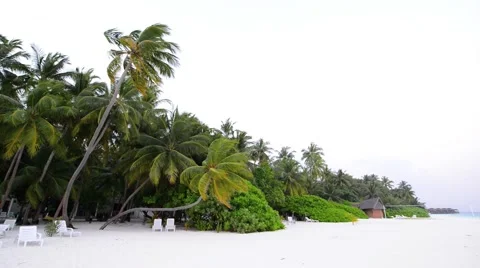Sand beach and ocean wave, South Male Atoll. Maldives Stock Footage 49721869