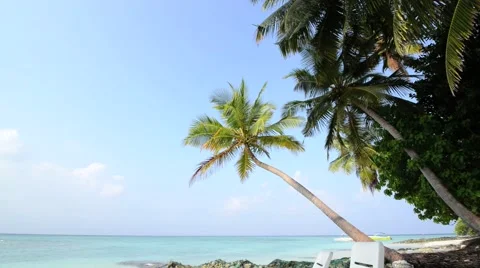 Sand beach and ocean wave, South Male Atoll. Maldives Stock Footage 51978655