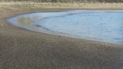 Sand beach and wave Stock Footage 20502873