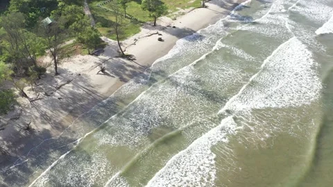 Sand beach and wave Stock Footage 146694952