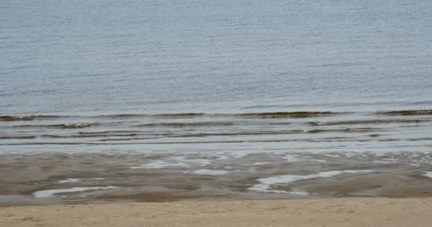 Sand beach in Baltic sea , Riga Latvia Video stock 45370715