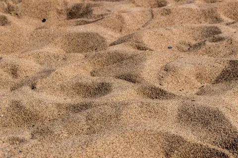 Sand on the beach close up Stock Photos