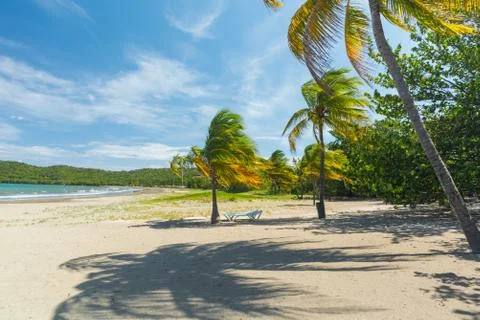 Sand beach in Cuba Stock Photos