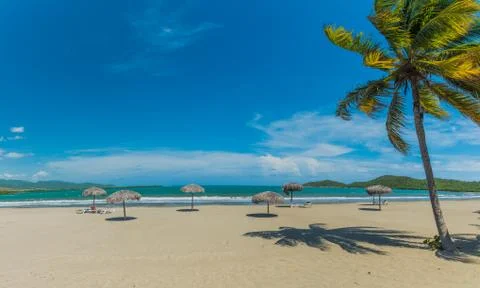 Sand beach in Cuba Stock Photos