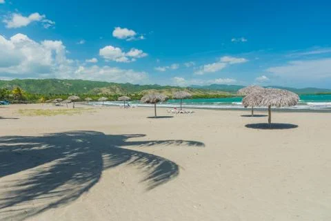Sand beach in Cuba Stock Photos