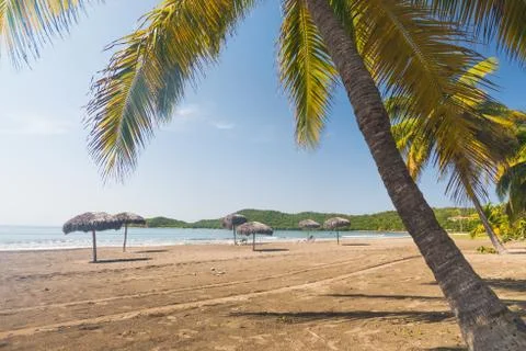 Sand beach in Cuba Stock Photos