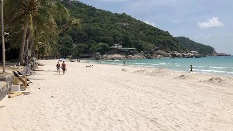 Sand beach Haad Rin Vídeos de archivo 107166864