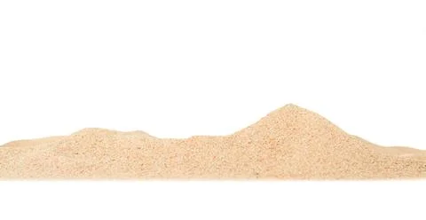 Sand Beach Isolated White Background Texture Summer Desert Zen Garden 스톡 사진