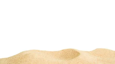 Sand Beach Isolated White Background Texture Summer Desert Zen Garden 写真素材