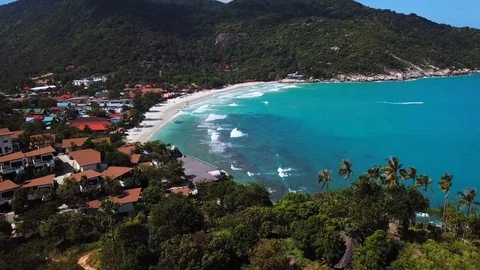 Sand beach koh Phangan 库存影片 86469890