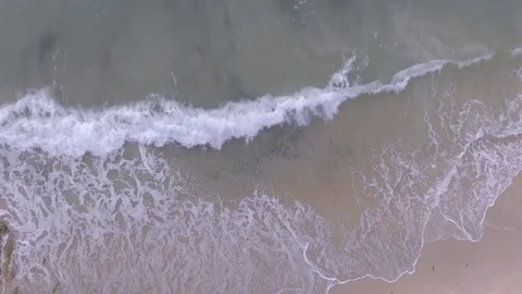 Sand beach overhead shot Stock Footage 74686680