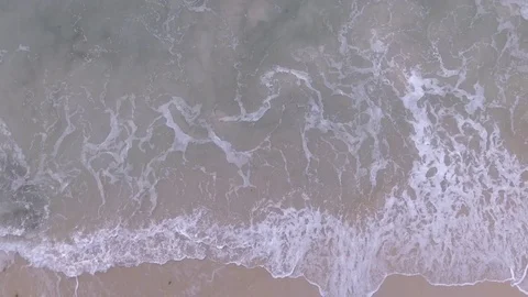 Sand beach overhead shot Vidéo 74686942