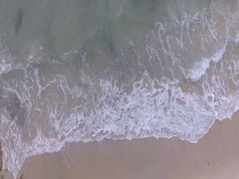Sand beach overhead shot Stock Footage 74686996