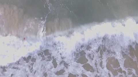 Sand beach overhead shot Vidéo 74688094