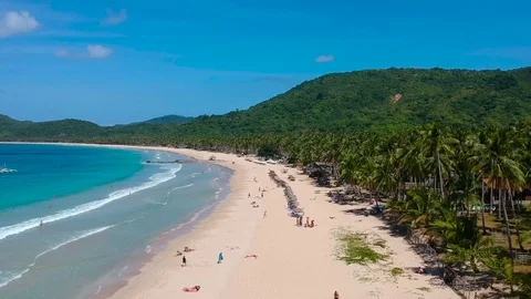 A sand beach in Philippines Stock Footage 109797114