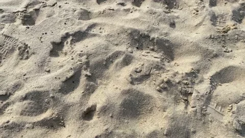 Sand on the beach. Sandy beach texture. Stock-Footage 153690762