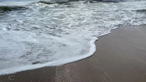 Sand on the beach with a sea wave Stock Footage 164238416