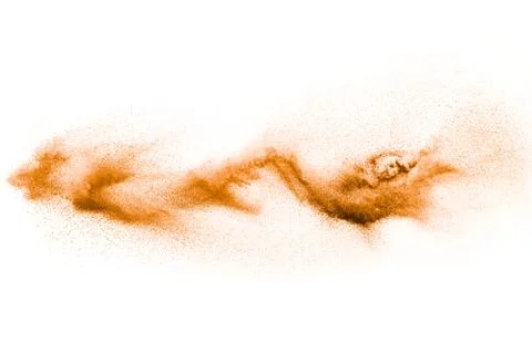 Sand beach texture and background.The particles of sand splattered. Stock Photos