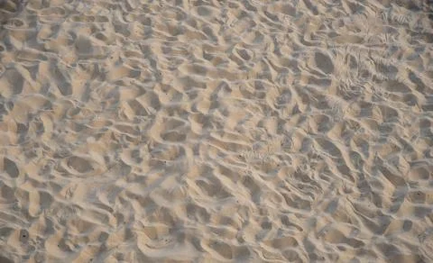 Sand on beach. Top view background Stock-Fotos