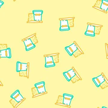 Sand beach toy child vector seamless pattern 스톡 일러스트