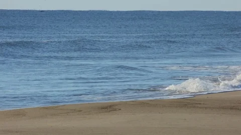 Sand beach waves Stock Footage 91299276