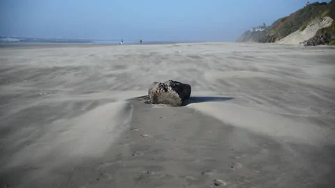Sand being blown by wind Stock Footage 161772791