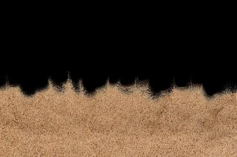 The sand on the black background Stock Photos