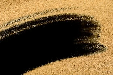 The sand on the black background Stock Photos
