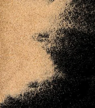 The sand on the black background Stock Photos