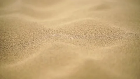 Sand blowing over dunes in wind, sandstorm in desert, close up Stock Footage 255655876