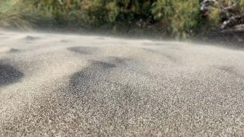 Sand Blowing slow motion Video stock 118191858